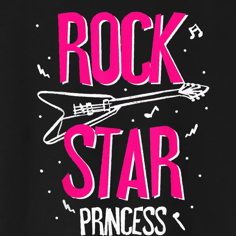 Rockstar CumpleañOs NiñA Rock Star Princesa Fiesta MúSica Women's Crop Top Tee