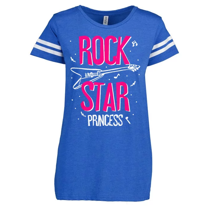 Rockstar CumpleañOs NiñA Rock Star Princesa Fiesta MúSica Enza Ladies Jersey Football T-Shirt