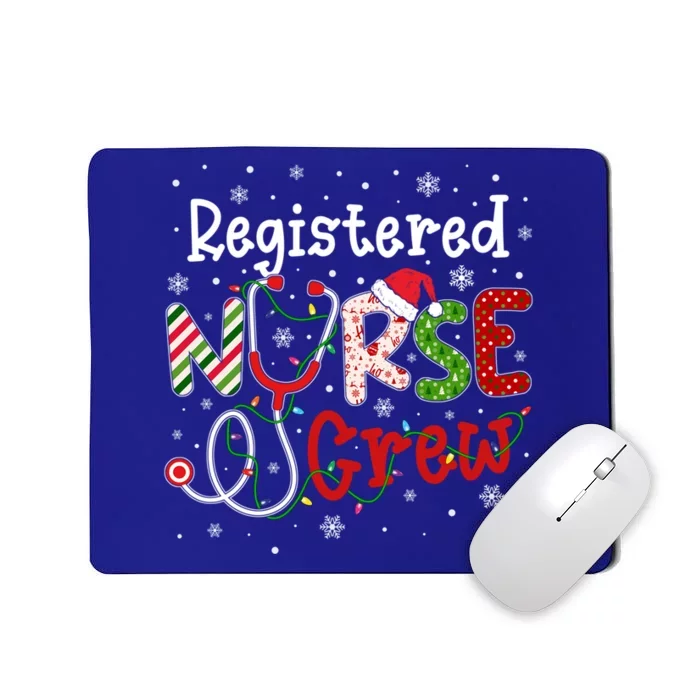 Registered Christmas Nurse Crew Nursing Christmas Pattern Gift Mousepad