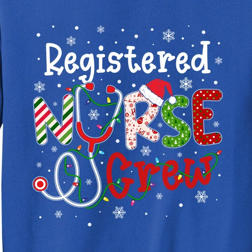 Registered Christmas Nurse Crew Nursing Christmas Pattern Gift Tall Sweatshirt