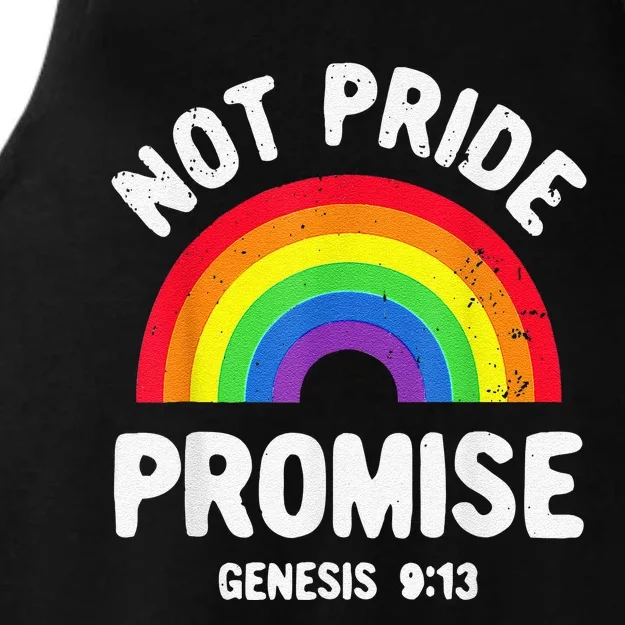 Retro Christian Not Pride Promise Lgbt Pride Month Ladies Tri-Blend Wicking Tank