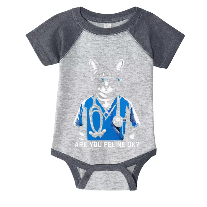 Retro Cat Nurse Gifts Nurse Week Gifts Women Infant Baby Jersey Bodysuit