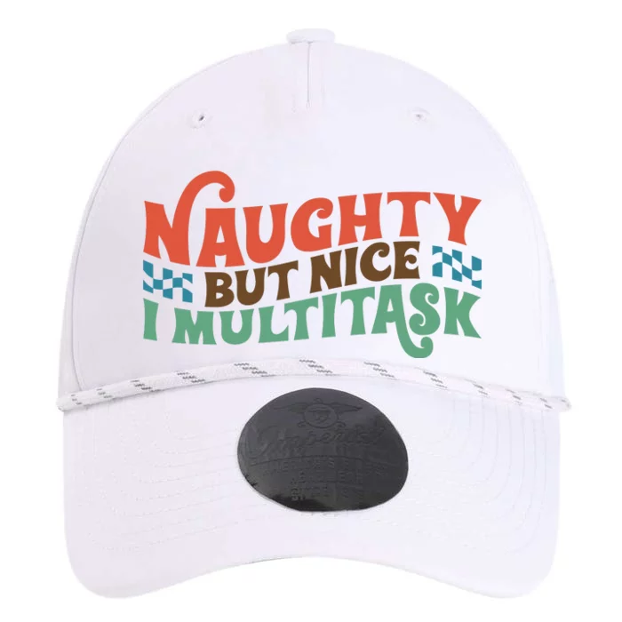 Retro Christmas Naughty But Nice I Multitask Funny Xmas Gift Performance The Dyno Cap