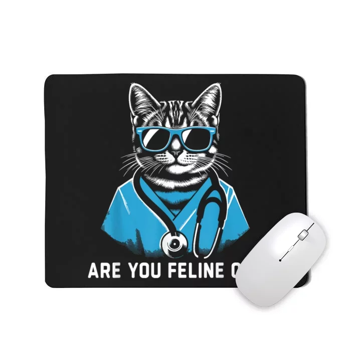 Retro Cat Nurse Gifts Nurse Week Gifts Funny Nurse Mousepad