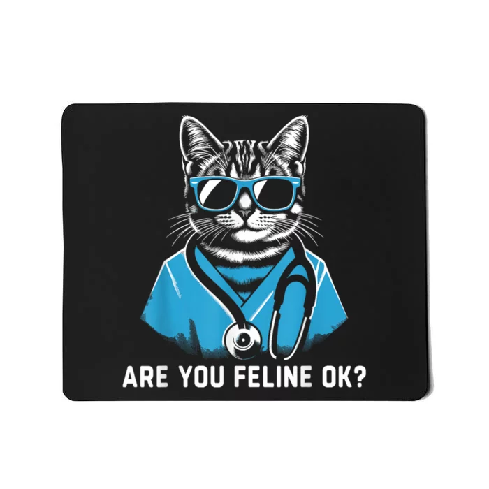 Retro Cat Nurse Gifts Nurse Week Gifts Funny Nurse Mousepad