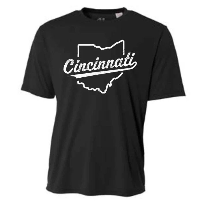 Retro Cincinnati Ohio 1788 Vintage Script Throwback Cooling Performance Crew T-Shirt