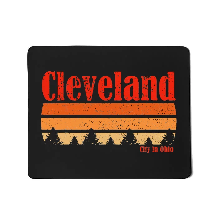 Retro Cleveland Ohio Vintage Weathered Mousepad