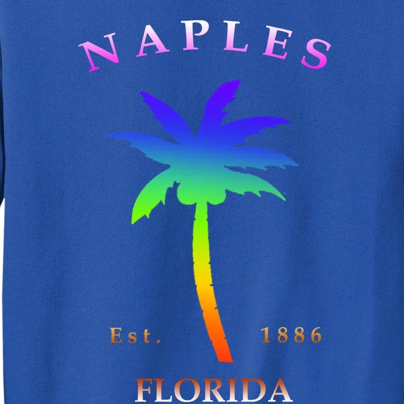 Retro Cool Original Naples Florida Beach Palm Tree Gift Tall Sweatshirt