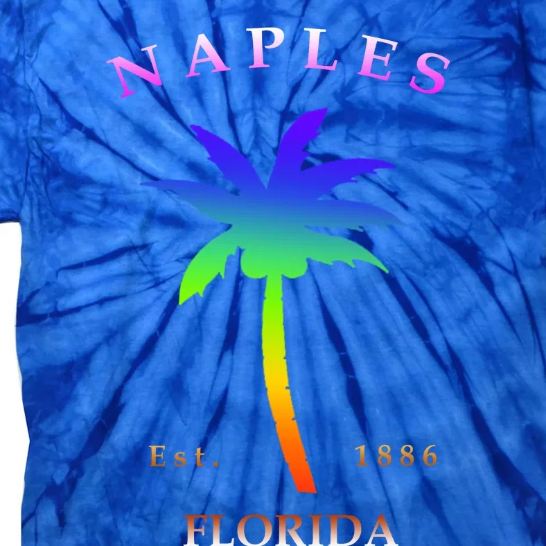 Retro Cool Original Naples Florida Beach Palm Tree Gift Tie-Dye T-Shirt