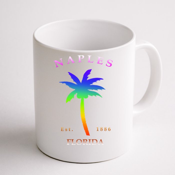 Retro Cool Original Naples Florida Beach Palm Tree Gift Front & Back Coffee Mug