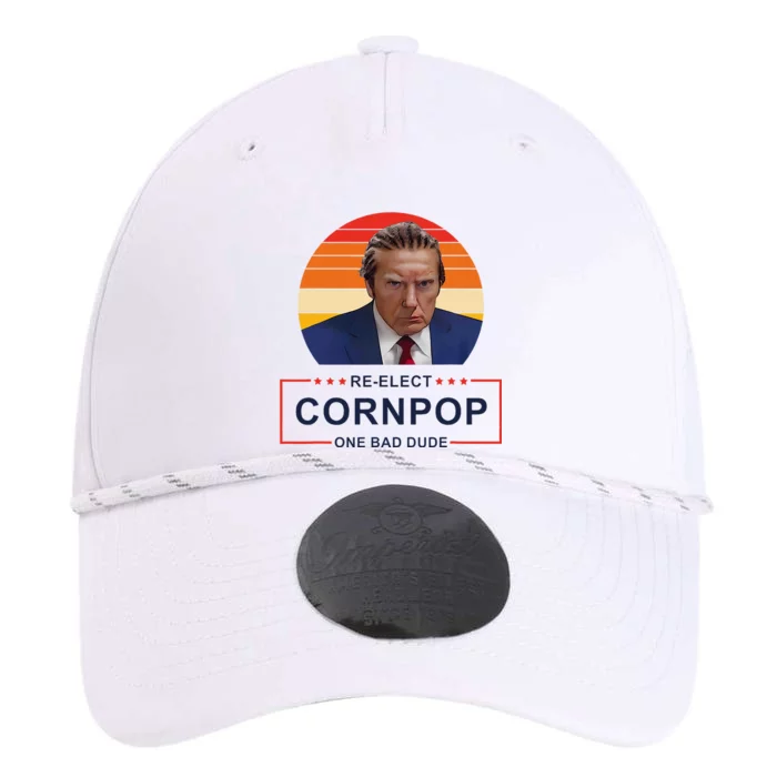 Reelect Cornpop One Bad Dude Funny Trump Apparel Performance The Dyno Cap