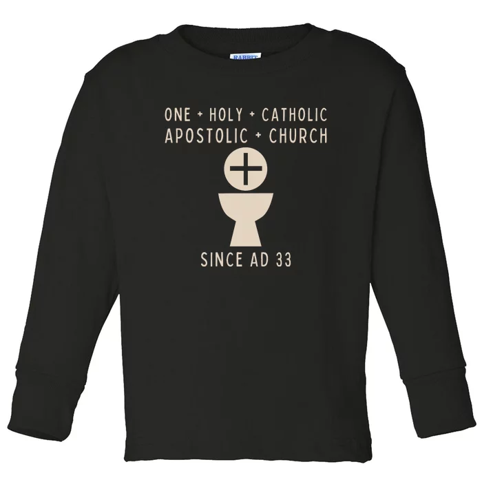 Roman Catholic One Holy Catholic Apostolic Church Toddler Long Sleeve Shirt