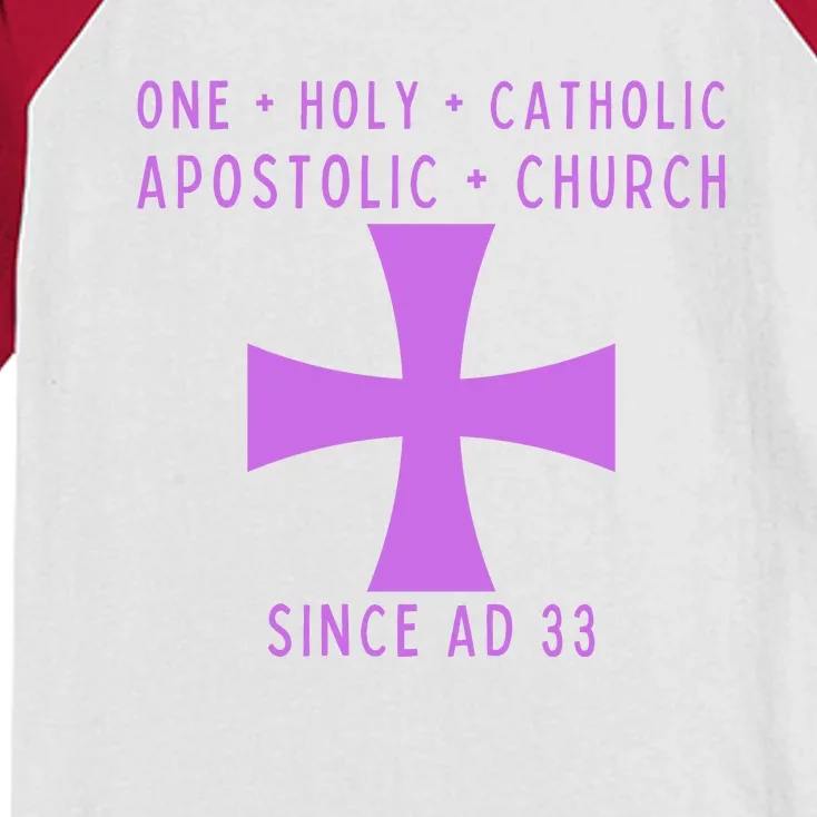 Roman Catholic One Holy Catholic Apostolic Church Kids Colorblock Raglan Jersey