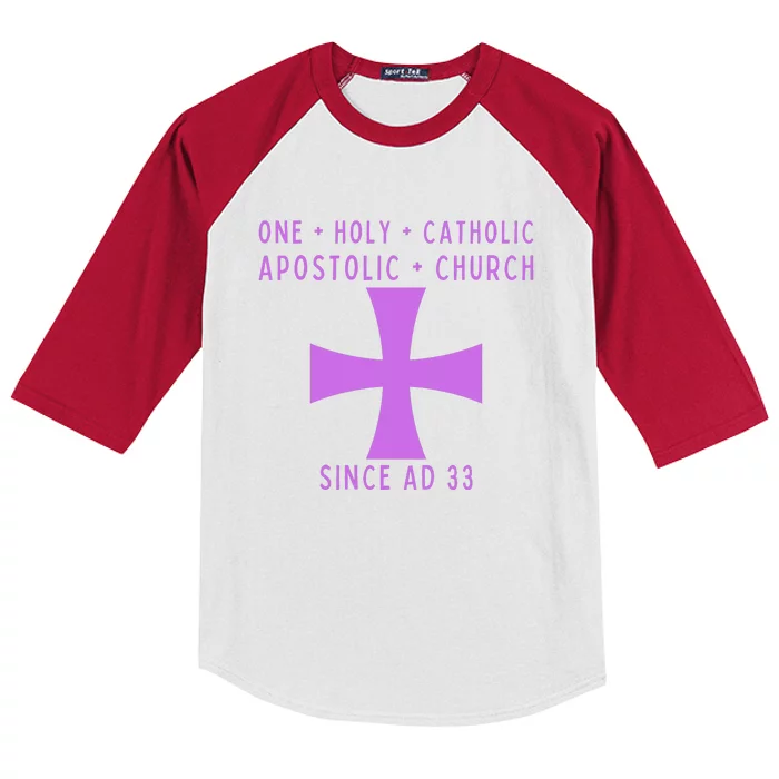 Roman Catholic One Holy Catholic Apostolic Church Kids Colorblock Raglan Jersey