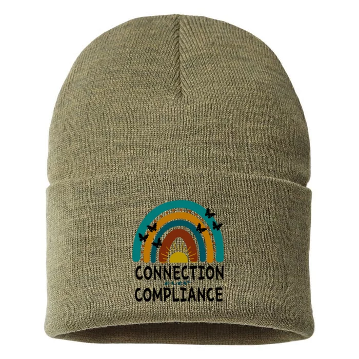 Rainbow Connection Over Compliance Sped Teacher Sustainable Knit Beanie