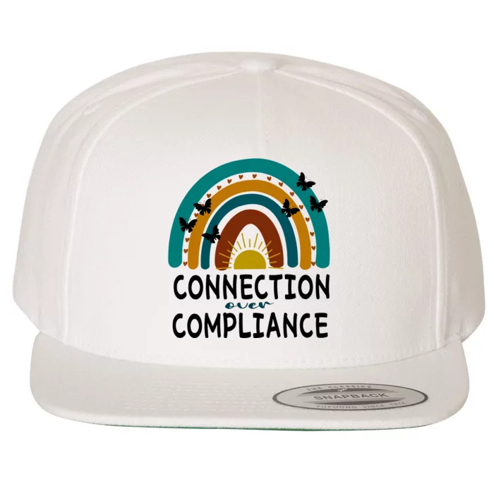 Rainbow Connection Over Compliance Sped Teacher Wool Snapback Cap