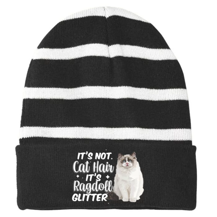 Ragdoll Cat Owner Ragdoll Cat Mom Ragdoll Cat Dad Striped Beanie with Solid Band