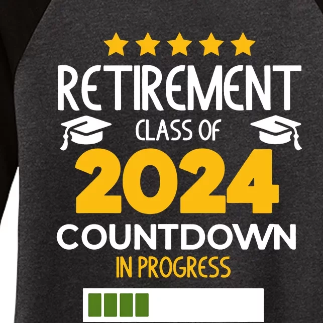 Retirement Class Of 2024 Women's Tri-Blend 3/4-Sleeve Raglan Shirt