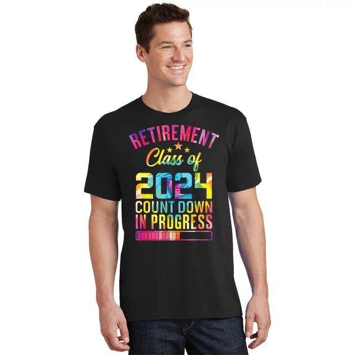 Retirement Class Of 2024 Count Down Progress Retired Teacher T-Shirt