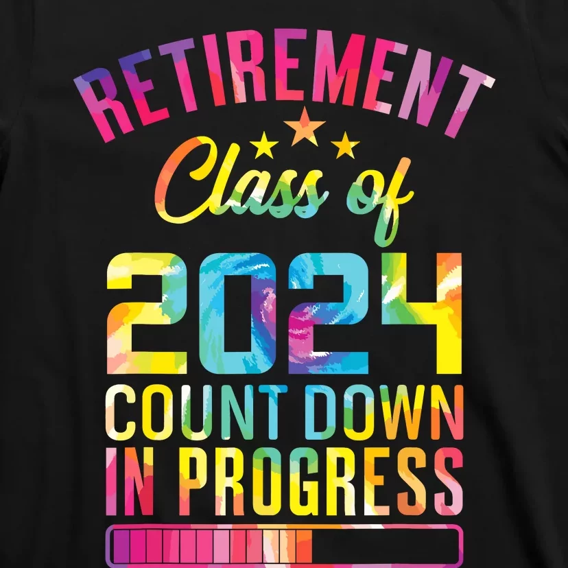 Retirement Class Of 2024 Count Down Progress Retired Teacher T-Shirt