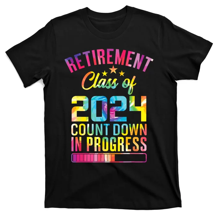 Retirement Class Of 2024 Count Down Progress Retired Teacher T-Shirt