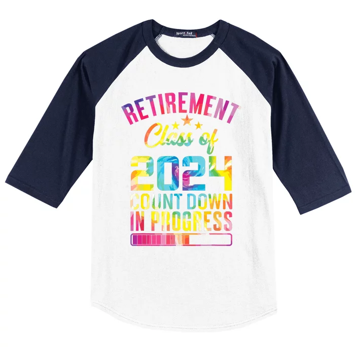 Retirement Class Of 2024 Count Down Progress Retired Teacher Baseball Sleeve Shirt