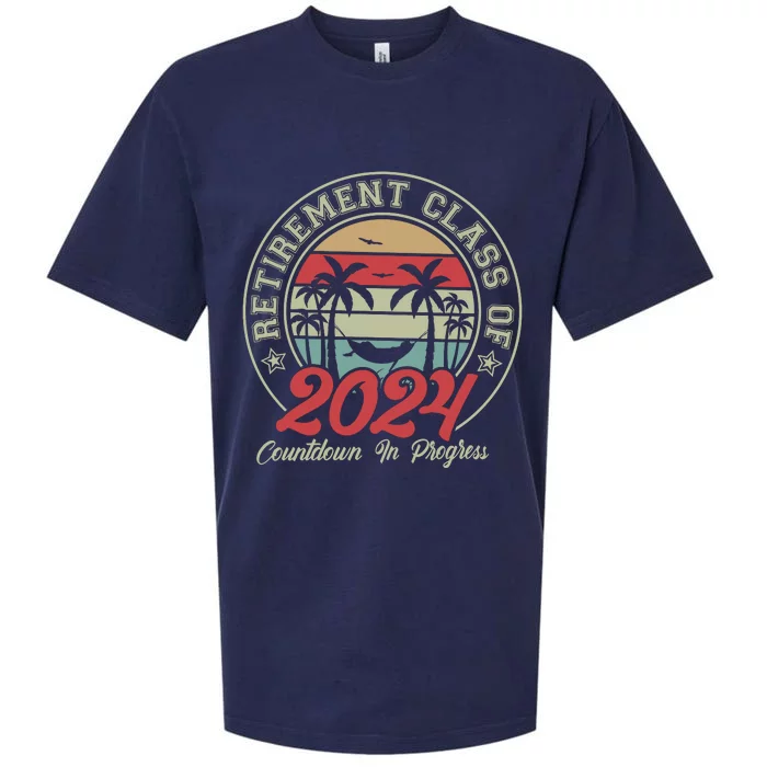 Retirement Class Of 2024 Countdown In Progress Sueded Cloud Jersey T-Shirt