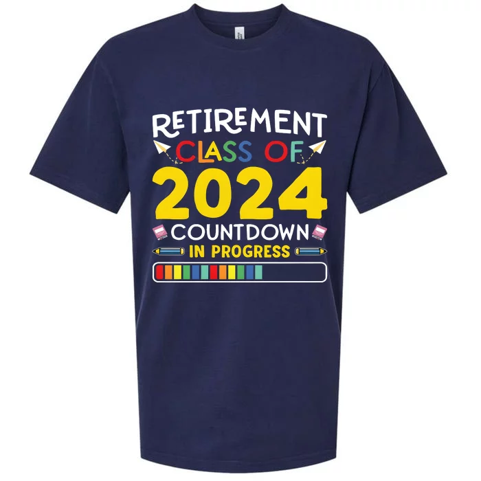 Retirement Class Of 2024 Countdown In Progress Funny Retired Sueded Cloud Jersey T-Shirt