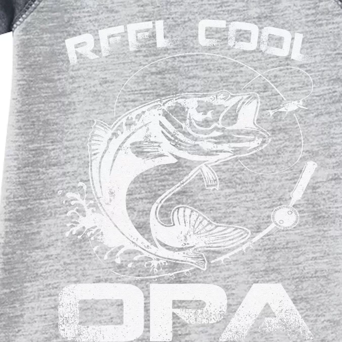 Reel Cool Opa Fish Fishing Fathers Day Gift Infant Baby Jersey Bodysuit