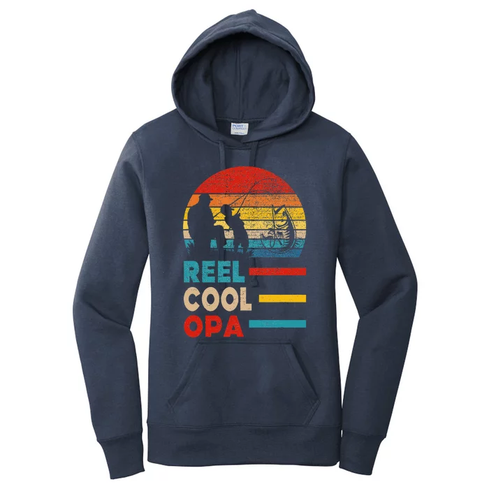 Reel Cool Opa Fisherman Daddy Father Day Gifts Fishing Women's Pullover Hoodie