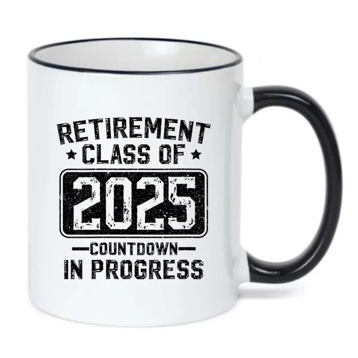 Retirement Class Of 2025 Countdown In Progress Black Color Changing Mug