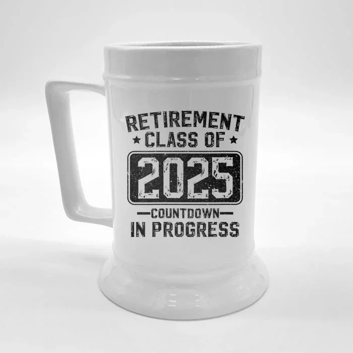 Retirement Class Of 2025 Countdown In Progress Front & Back Beer Stein