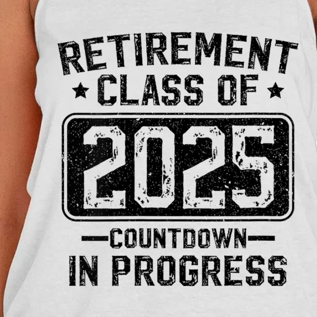 Retirement Class Of 2025 Countdown In Progress Women's Knotted Racerback Tank