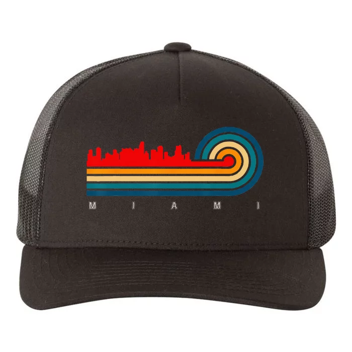 Retro City of Miami Florida Yupoong Adult 5-Panel Trucker Hat