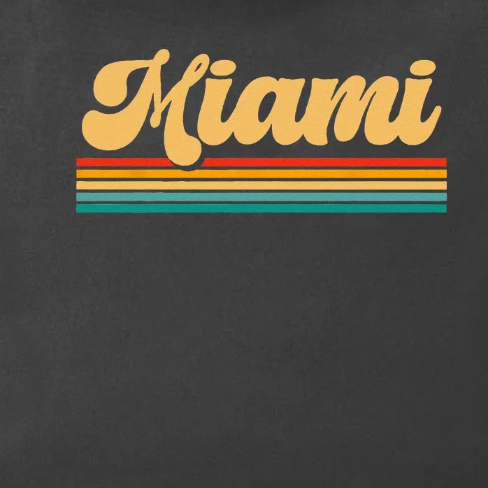 Retro City Of Miami Florida Zip Tote Bag