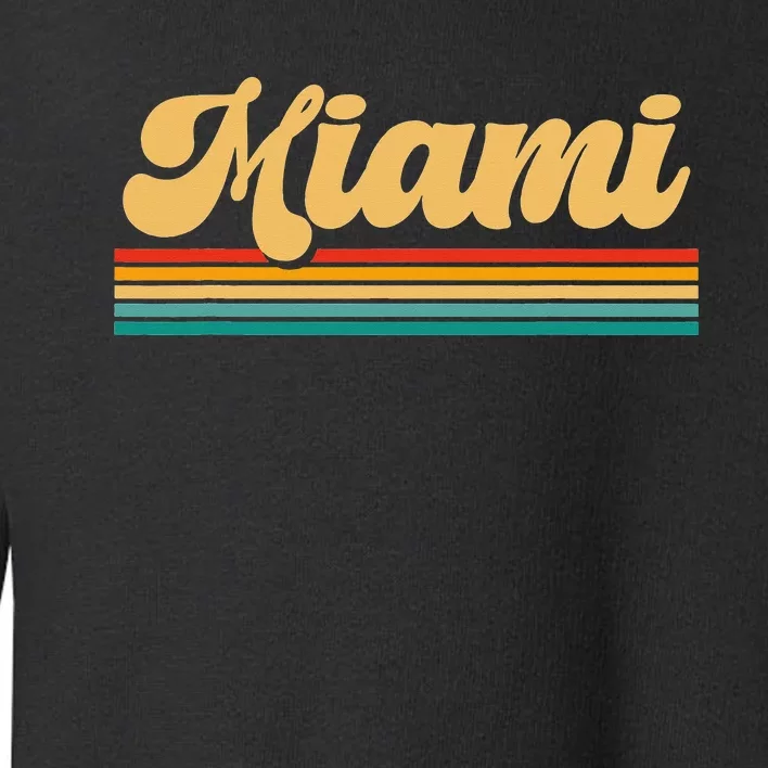 Retro City of Miami Florida Toddler Sweatshirt