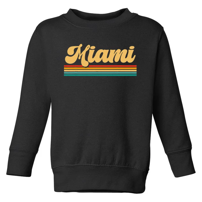 Retro City of Miami Florida Toddler Sweatshirt