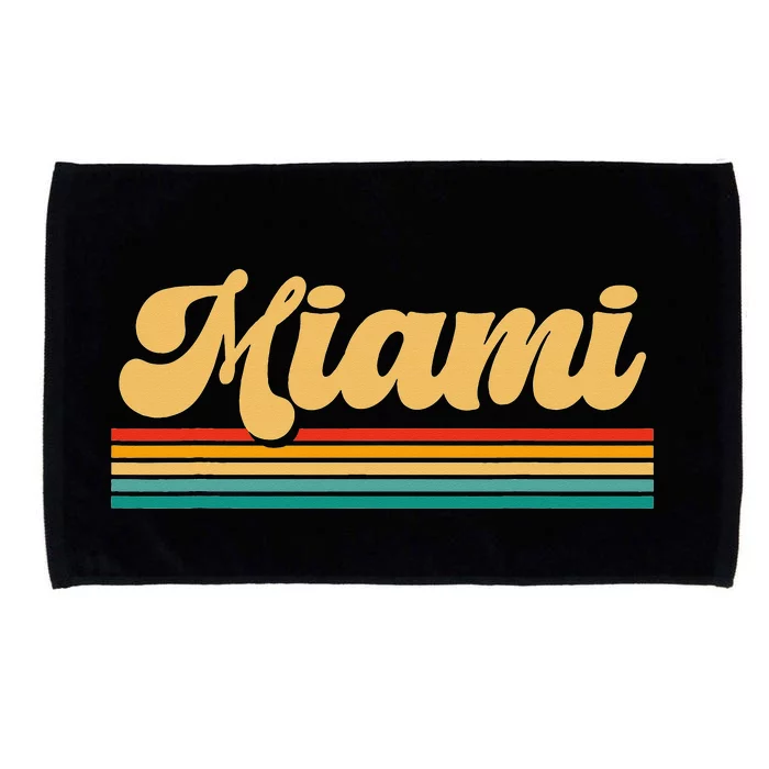 Retro City of Miami Florida Microfiber Hand Towel