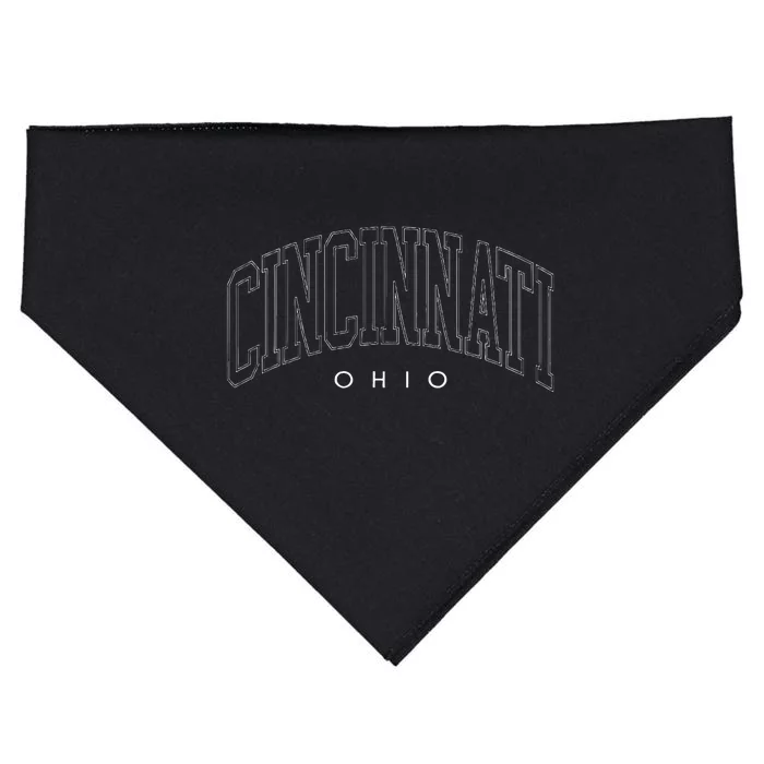 Retro Cincinnati Ohio Vintage Souvenir Throwback Classic USA-Made Doggie Bandana