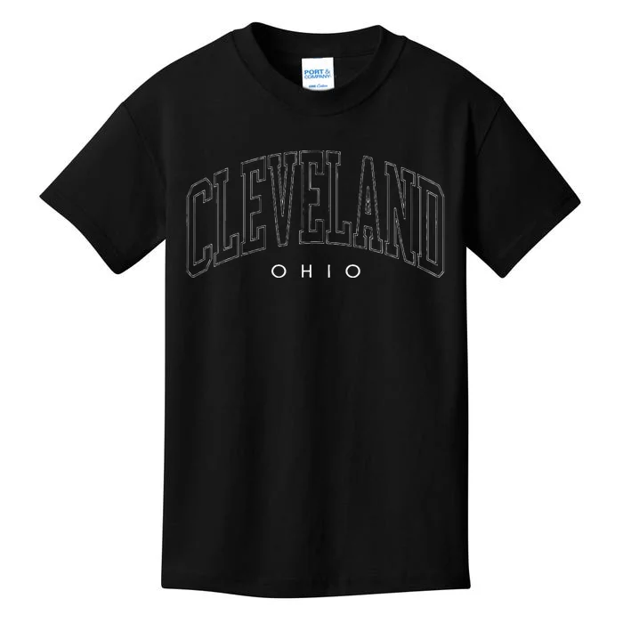 Retro Cleveland Ohio Vintage Souvenir Throwback Classic Kids T-Shirt