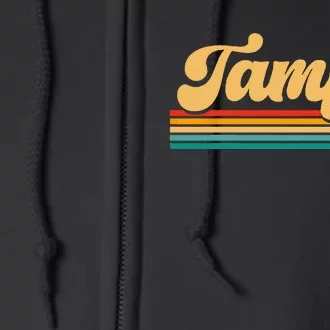 Retro City Of Tampa Florida Full Zip Hoodie