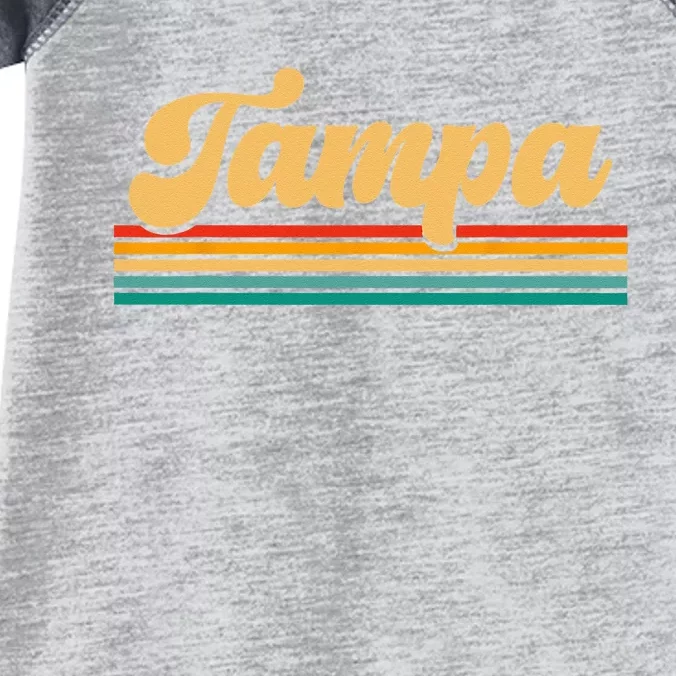 Retro City Of Tampa Florida Infant Baby Jersey Bodysuit