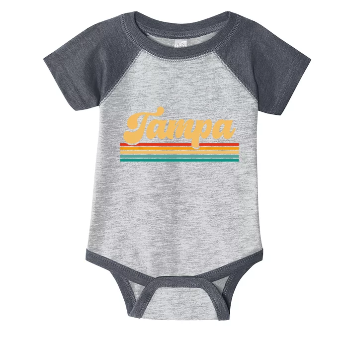 Retro City Of Tampa Florida Infant Baby Jersey Bodysuit