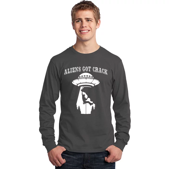 Rock Climbing Outdoors Sport Space Aliens Long Sleeve Shirt