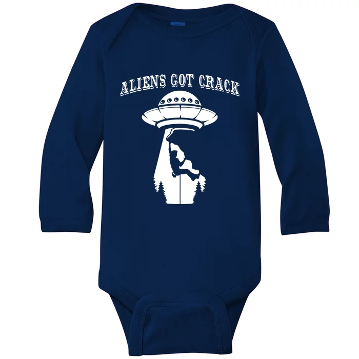 Rock Climbing Outdoors Sport Space Aliens Baby Long Sleeve Bodysuit