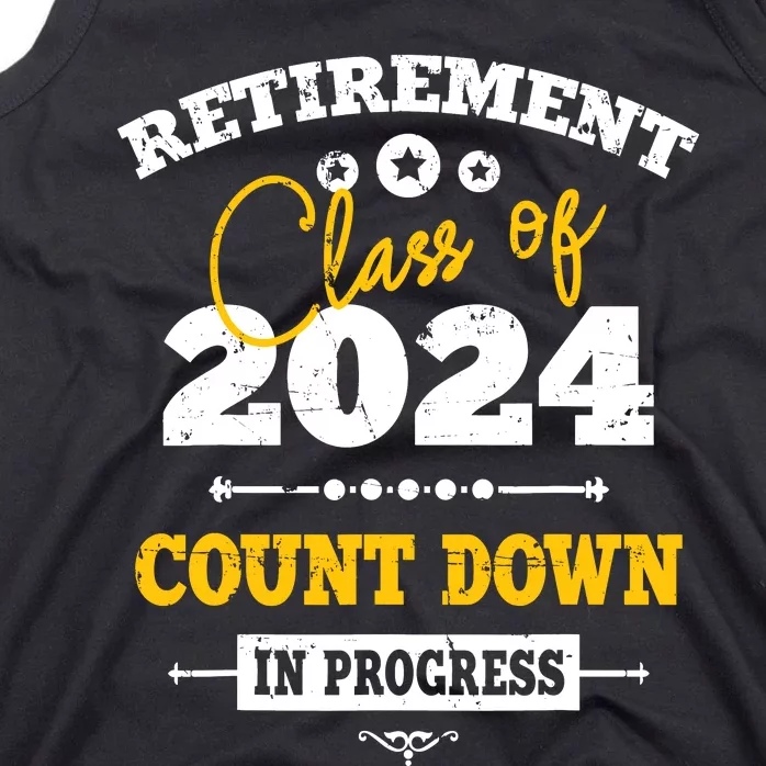 Retirement Class Of 2024 Count Down Funny Retiring Teacher Tank Top