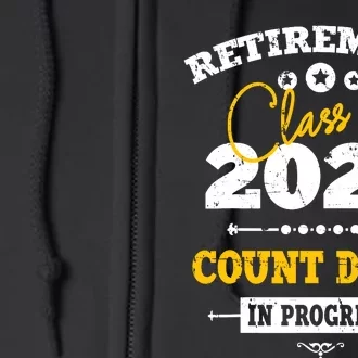 Retirement Class Of 2024 Count Down Funny Retiring Teacher Full Zip Hoodie