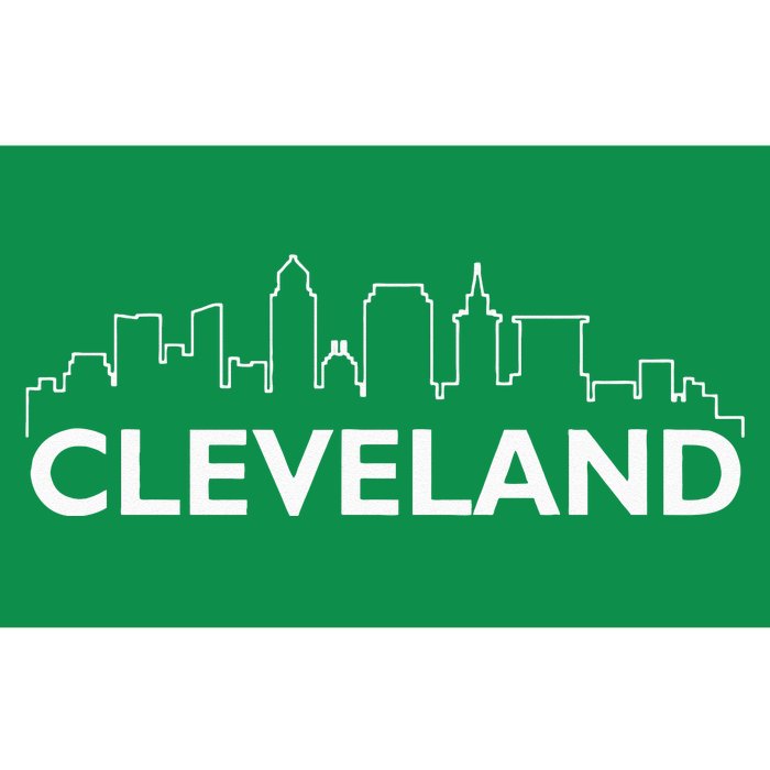 Retro Cleveland Ohio City Skyline Vintage CLE Souvenir Bumper Sticker