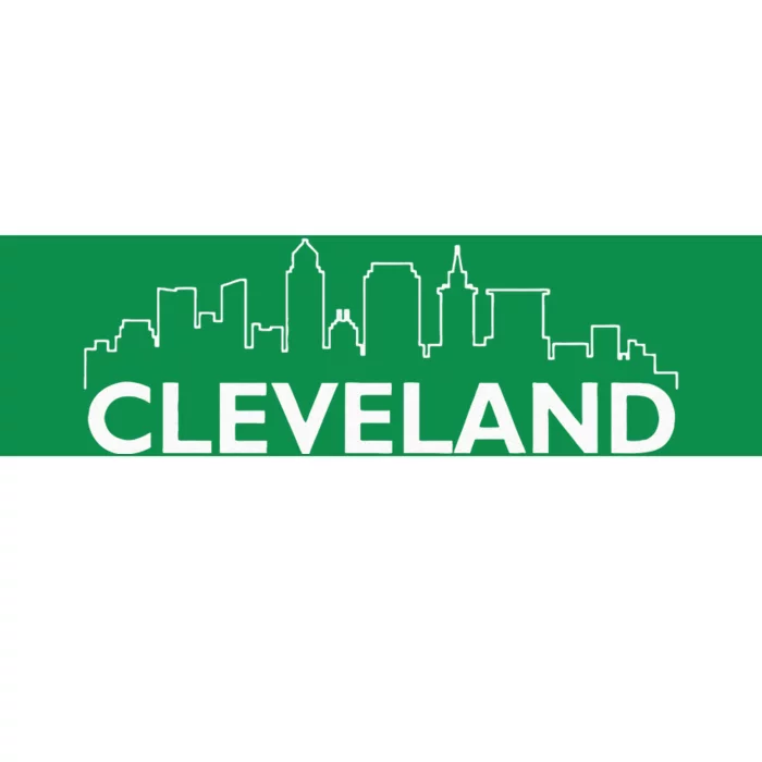 Retro Cleveland Ohio City Skyline Vintage CLE Souvenir Bumper Sticker