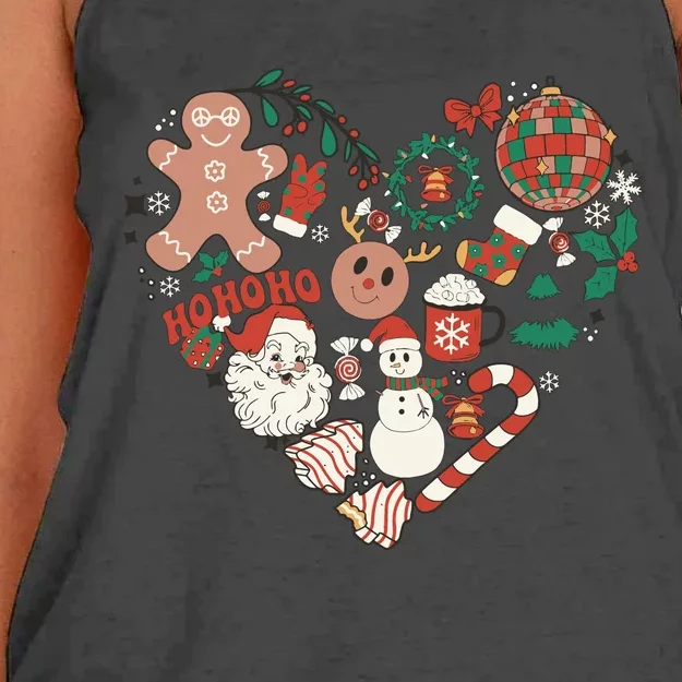 Retro Christmas Ornaments Women's Knotted Racerback Tank